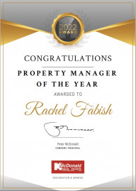 Rachel Fabish Property Manager of the Year 2022